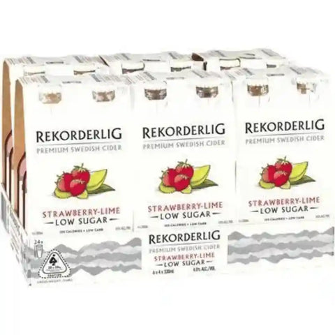 Rekorderlig Strawberry & Lime Low Sugar 330ml Bottle Case of 24
