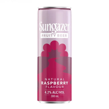 Sungazer Fruity Beer Raspberry Can 300ml Case of 16