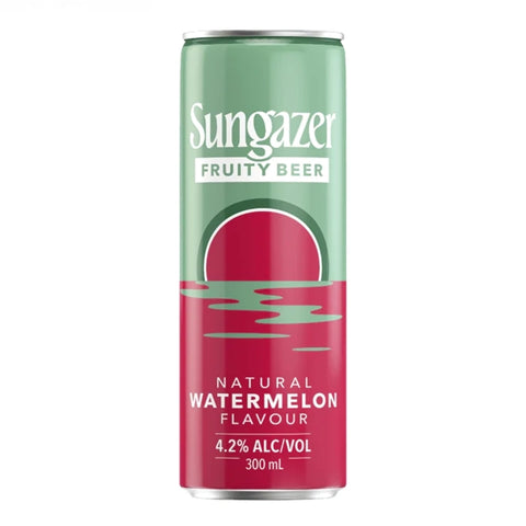 Sungazer Fruity Beer Watermelon Can 300ml Case of 16