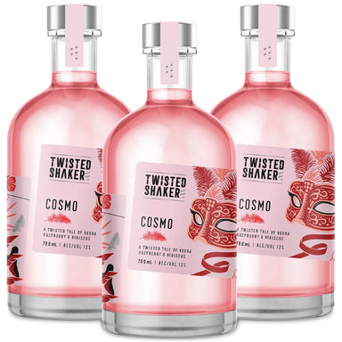 Twisted Shaker Cosmo Raspberry Hibiscus Cocktail 700ml Triple Bottles 