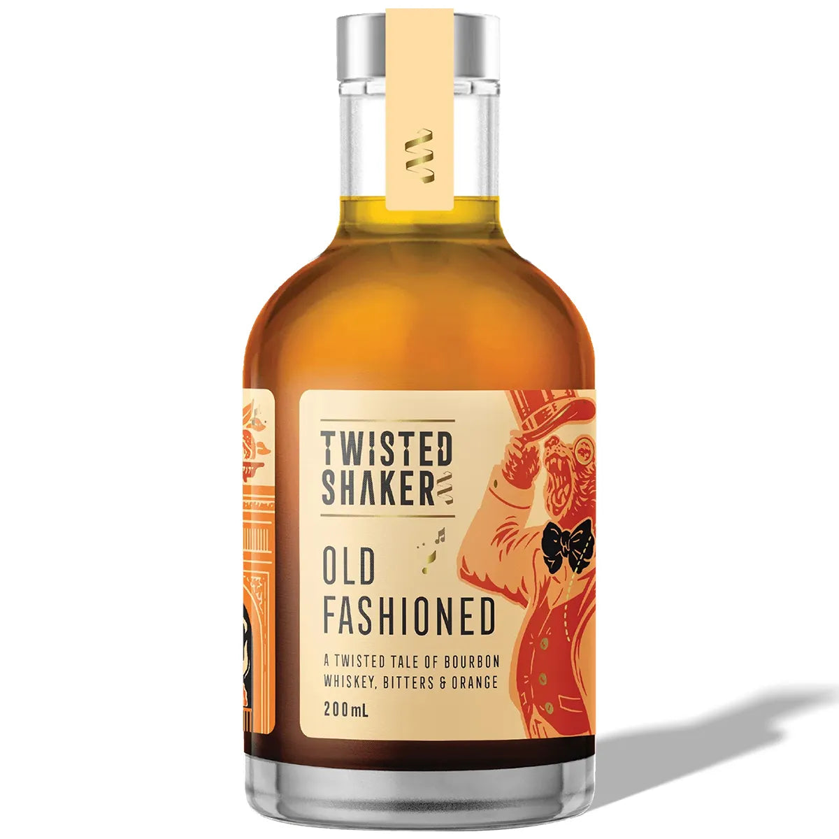 Twisted Shaker Old Fashioned Pre Batched Cocktail 200ml Single Bottle