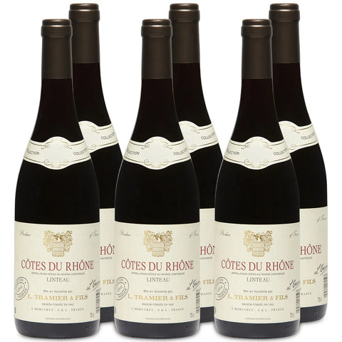 Maison Tramier & Fils Linteau Cotes du Rhone AOP Grenache Syrah 750ml Case of 6