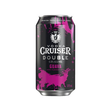 Vodka Cruiser Double Guava 6.8% Can 375ml Case of 24