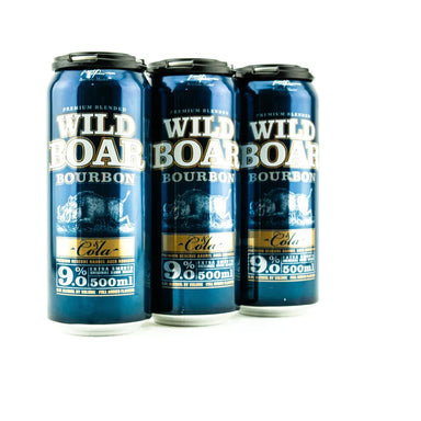 Wild Boar Bourbon Cola 9.0% 500ml 3 Pack