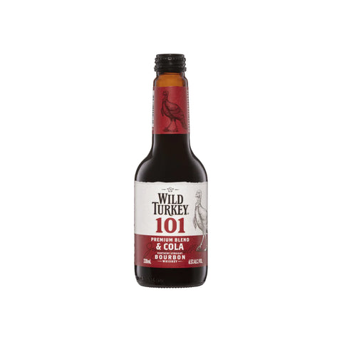 Wild Turkey 101 Bourbon & Cola 330ml Bottles 4 Pack