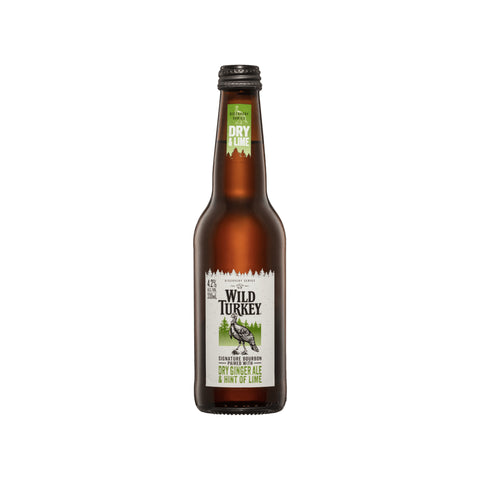 Wild Turkey Bourbon Dry Ginger Ale & Lime 330ml Case of 24