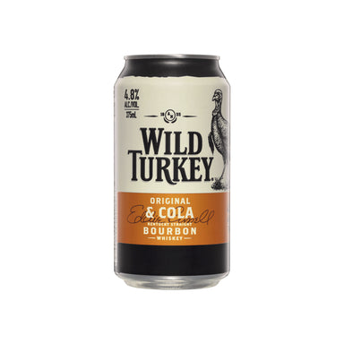 Wild Turkey Bourbon and Cola Cans 375ml Case of 24