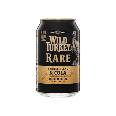 Wild Turkey Rare Bourbon and Cola Cans 320ml 4 Pack