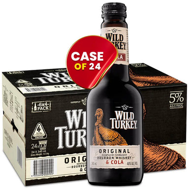 Wild Turkey & Cola Bottles American Whiskey 340ml Case of 24