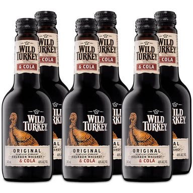 Wild Turkey & Cola Bottles American Whiskey 340ml 6 Pack