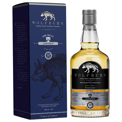 Wolf Burn Langskip Single Malt Whiskey 700ml Single Bottle