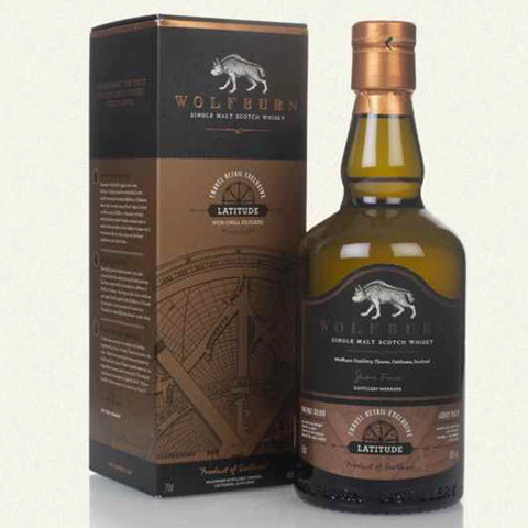 Wolf Burn Latitude Sinlge Malt Whiskey 700ml Single Bottle
