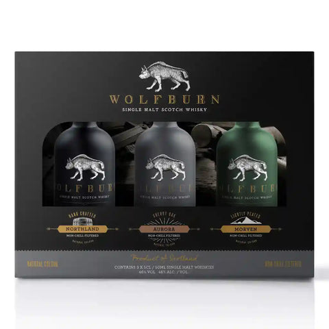 Wolfburn 3 pack Miniature 50ml (x1 Northland, x1 Aurora, x1 Morven)