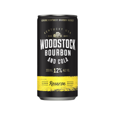 Woodstock Bourbon & Cola 12% Cans 200ml Case of 24
