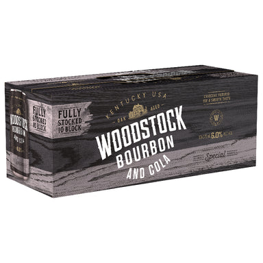 Woodstock Bourbon & Cola 6% Cans 375ml Case of 30