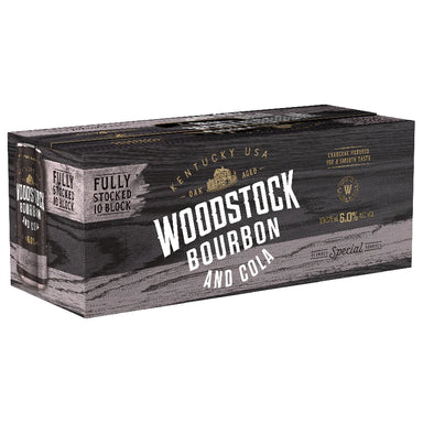 Woodstock Bourbon & Cola 6% Cans 375ml 10 Pack
