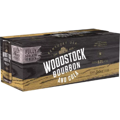 Woodstock Bourbon & Cola 8% 375ml 10 Pack