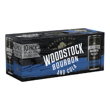 Woodstock Bourbon and Cola 10% Cans 200ml Case of 30