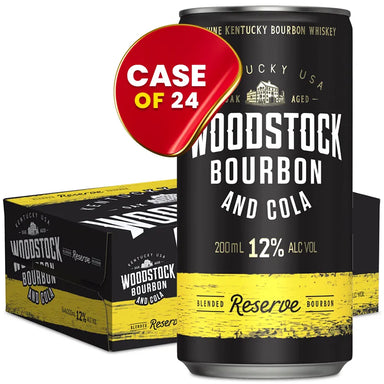 Woodstock Reserve Bourbon & Cola 12% 200ml Case Of 24