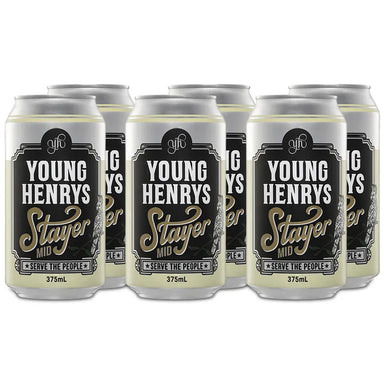 Young Henrys Mid Strength Lager Australian Lager 375ml Cans 6 Pack