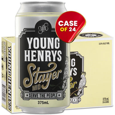 Young Henrys Mid Strength Lager Australian Lager 375ml Cans Case of 24