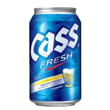Cass Fresh Lager Can Closure Closures (Korea) 355ml Case of 24