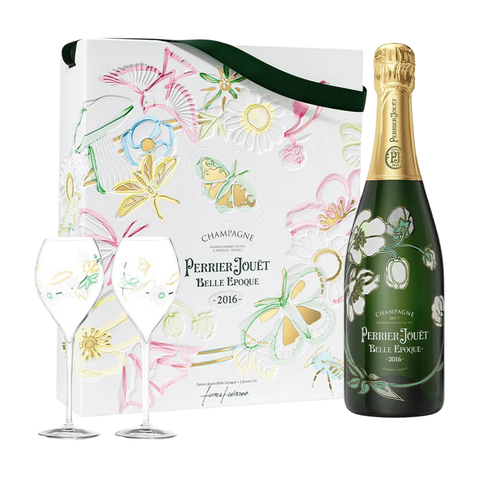 Perrier-Jouët Belle Epoque Champagne 2016 + 2 Glasses Set