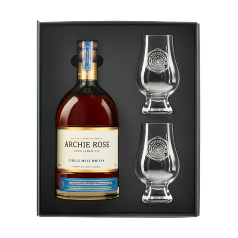 Archie Rose Single Malt Whisky & 2 Glencairn Glasses Gift Pack