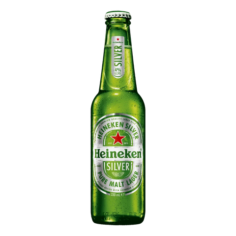 Heineken Silver Bottles 330mL Case of 24