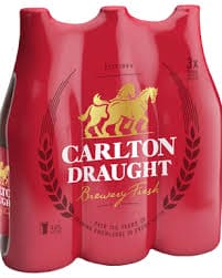 Carlton Draught 3 pack Long Neck
