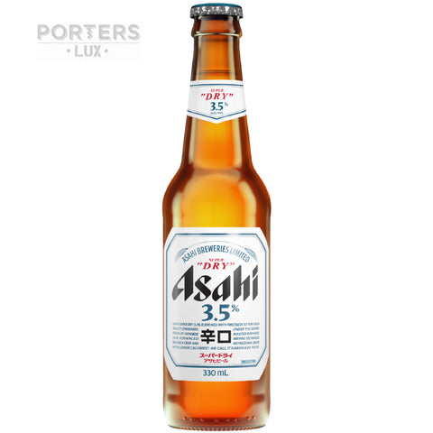 Asahi Super Dry 3.5% Stubbies 24 x 330ml Case